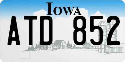 IA license plate ATD852