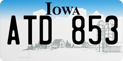 IA license plate ATD853