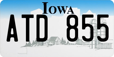 IA license plate ATD855