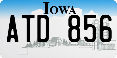IA license plate ATD856