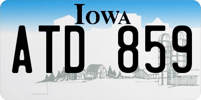 IA license plate ATD859