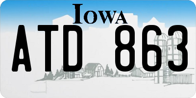 IA license plate ATD863