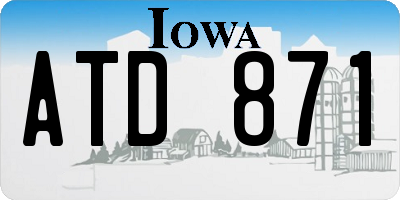 IA license plate ATD871