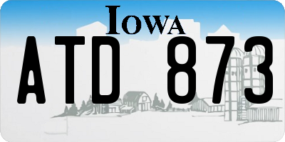 IA license plate ATD873