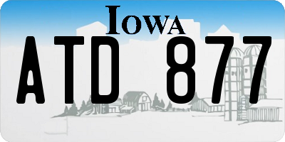 IA license plate ATD877