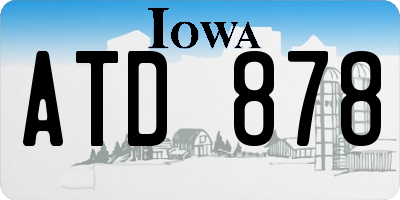 IA license plate ATD878