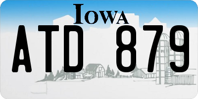 IA license plate ATD879