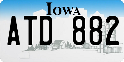 IA license plate ATD882