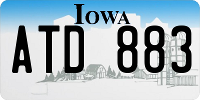 IA license plate ATD883