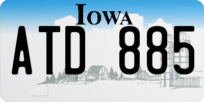 IA license plate ATD885