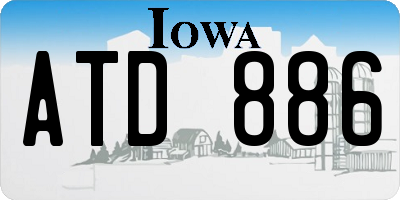 IA license plate ATD886