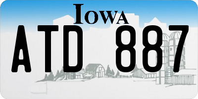IA license plate ATD887