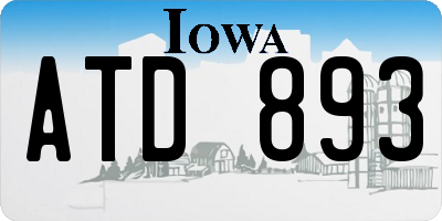 IA license plate ATD893