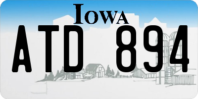 IA license plate ATD894