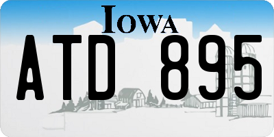 IA license plate ATD895