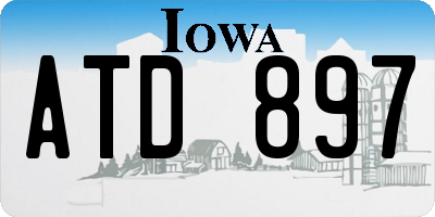IA license plate ATD897