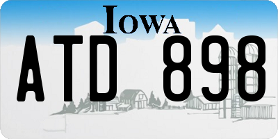 IA license plate ATD898