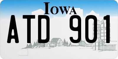 IA license plate ATD901