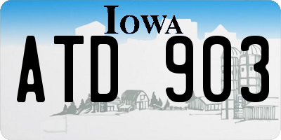 IA license plate ATD903