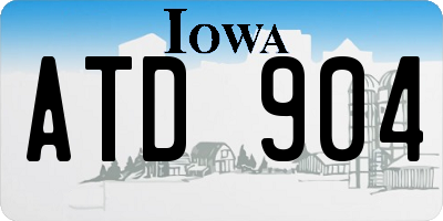 IA license plate ATD904