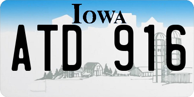 IA license plate ATD916