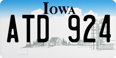 IA license plate ATD924