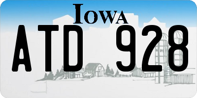 IA license plate ATD928