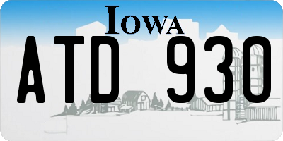 IA license plate ATD930