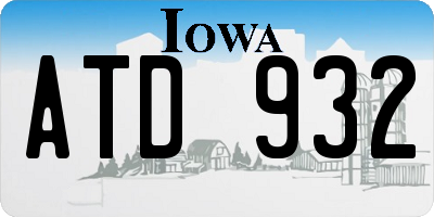 IA license plate ATD932