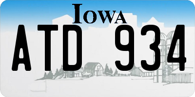 IA license plate ATD934