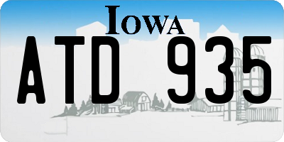 IA license plate ATD935