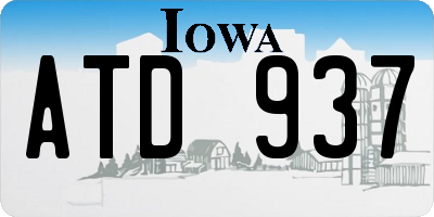 IA license plate ATD937