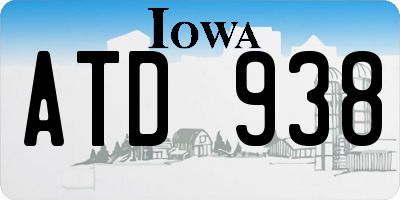 IA license plate ATD938