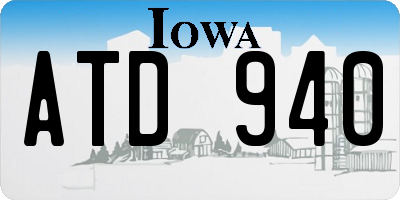IA license plate ATD940