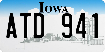 IA license plate ATD941