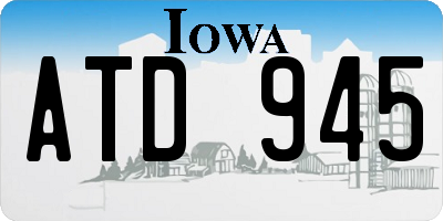 IA license plate ATD945