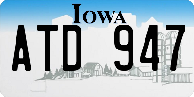 IA license plate ATD947