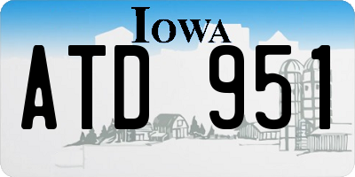 IA license plate ATD951