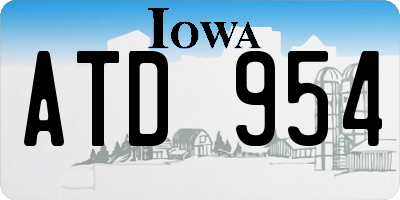 IA license plate ATD954