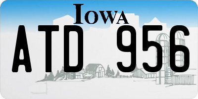 IA license plate ATD956