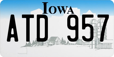IA license plate ATD957