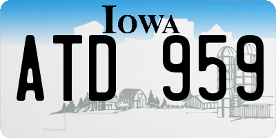 IA license plate ATD959