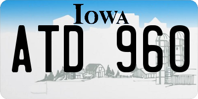 IA license plate ATD960
