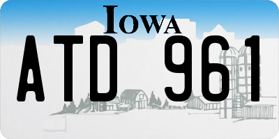 IA license plate ATD961