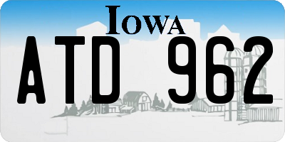 IA license plate ATD962