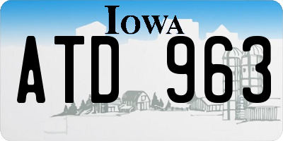 IA license plate ATD963