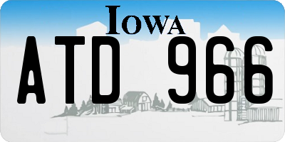 IA license plate ATD966