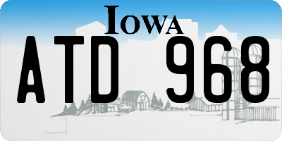 IA license plate ATD968