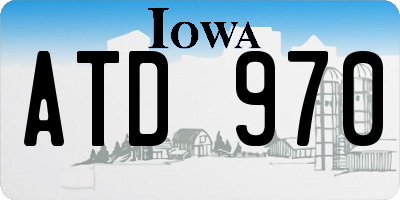 IA license plate ATD970