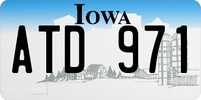 IA license plate ATD971